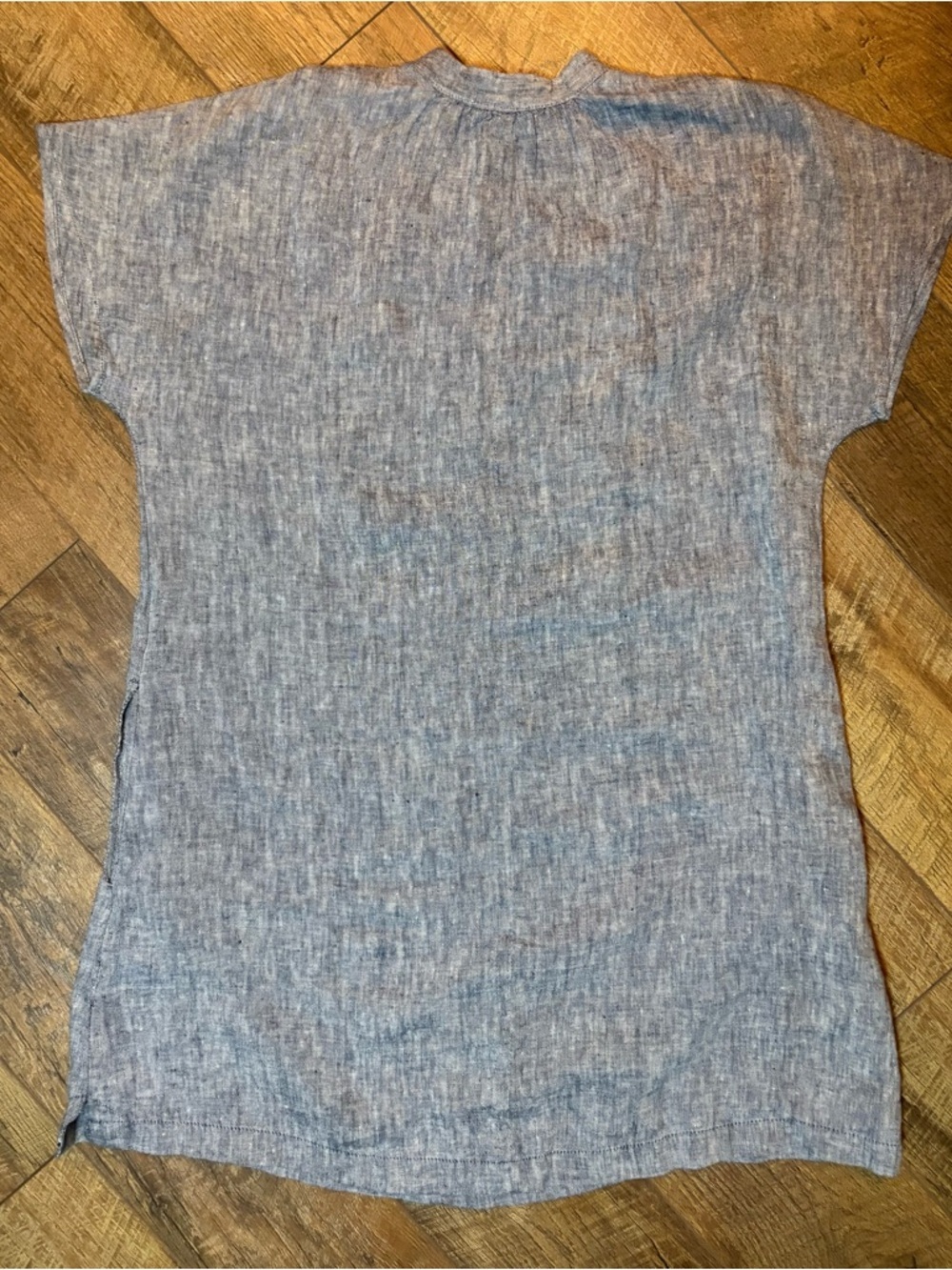 Lands’ End Linen Dress NWT Blue Chambray Petite M | Pockets! - Picture 10 of 10